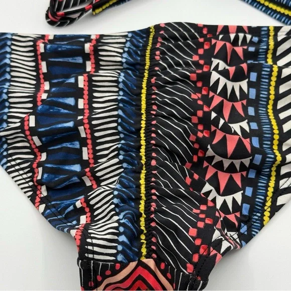 Bar III Black and Red Geometric Bikini Swimwear Size Small - Picture 13 of 13